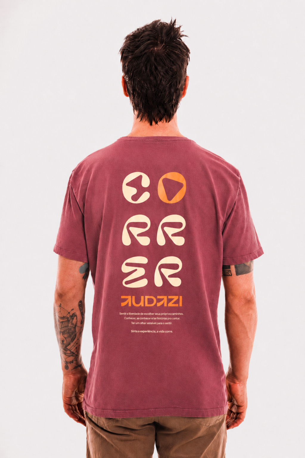 Camiseta Correr - Bordô