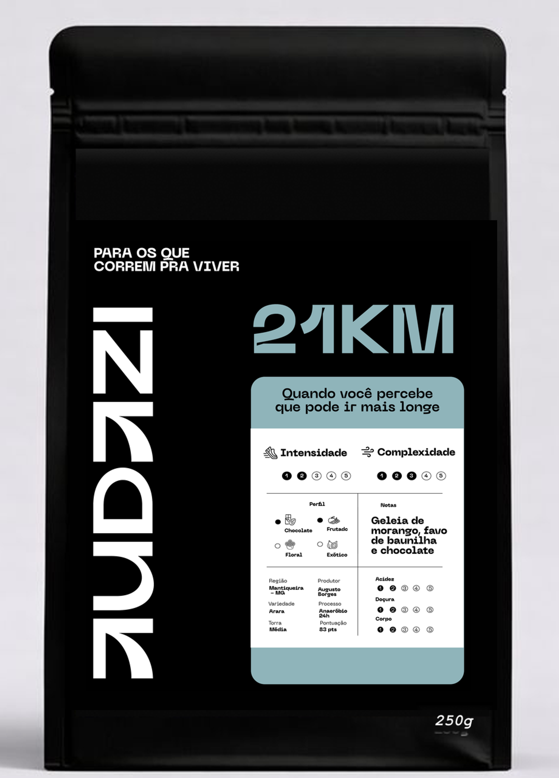 Audazi 21KM - frente da embalagem