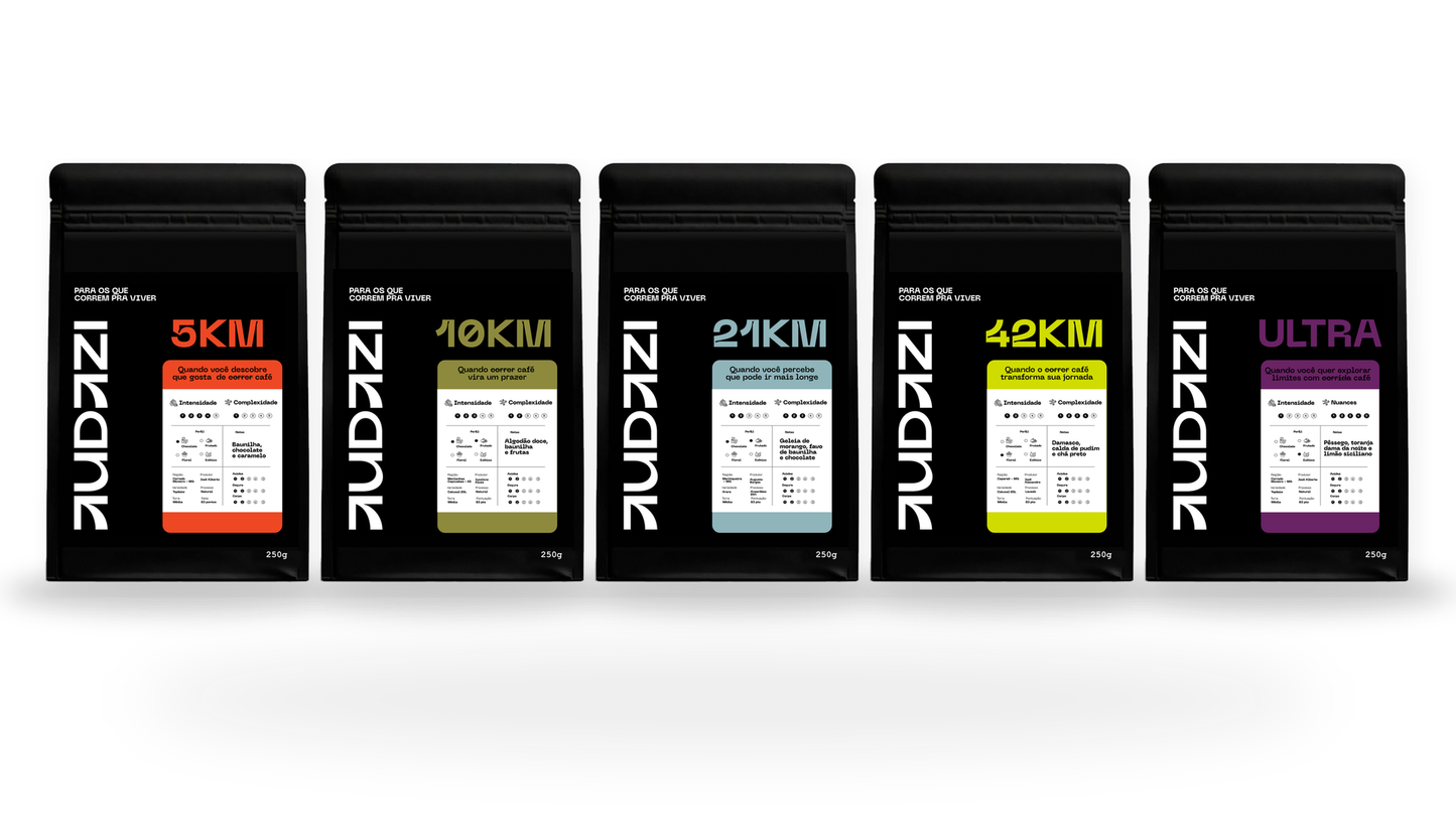 Linha de cafes Audazi - portfolio completo
